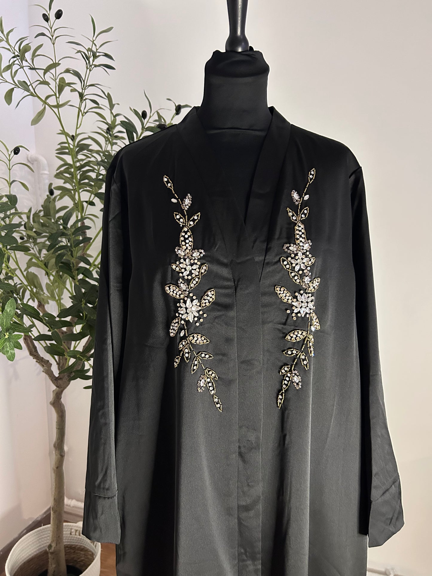 Abaya satinée noir - Fatwah