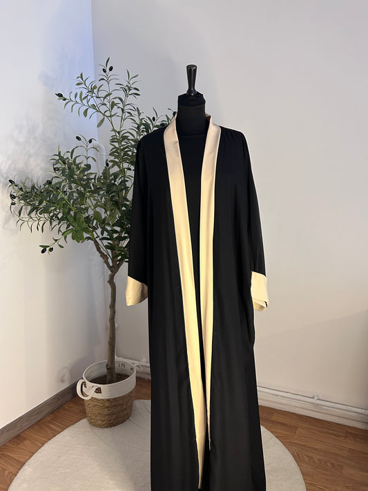 Abaya Minimaliste noir