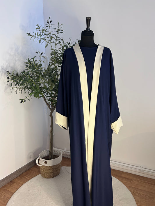 Abaya Minimaliste bleu