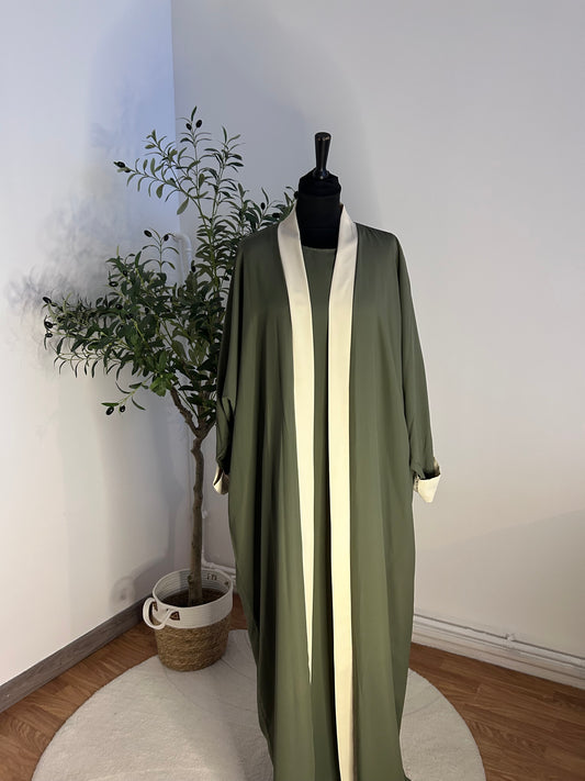 Abaya Minimaliste vert