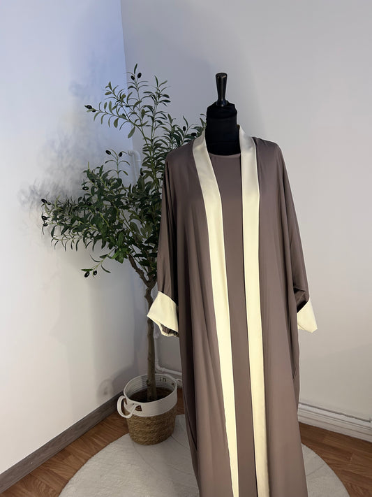 Abaya Minimaliste taupe