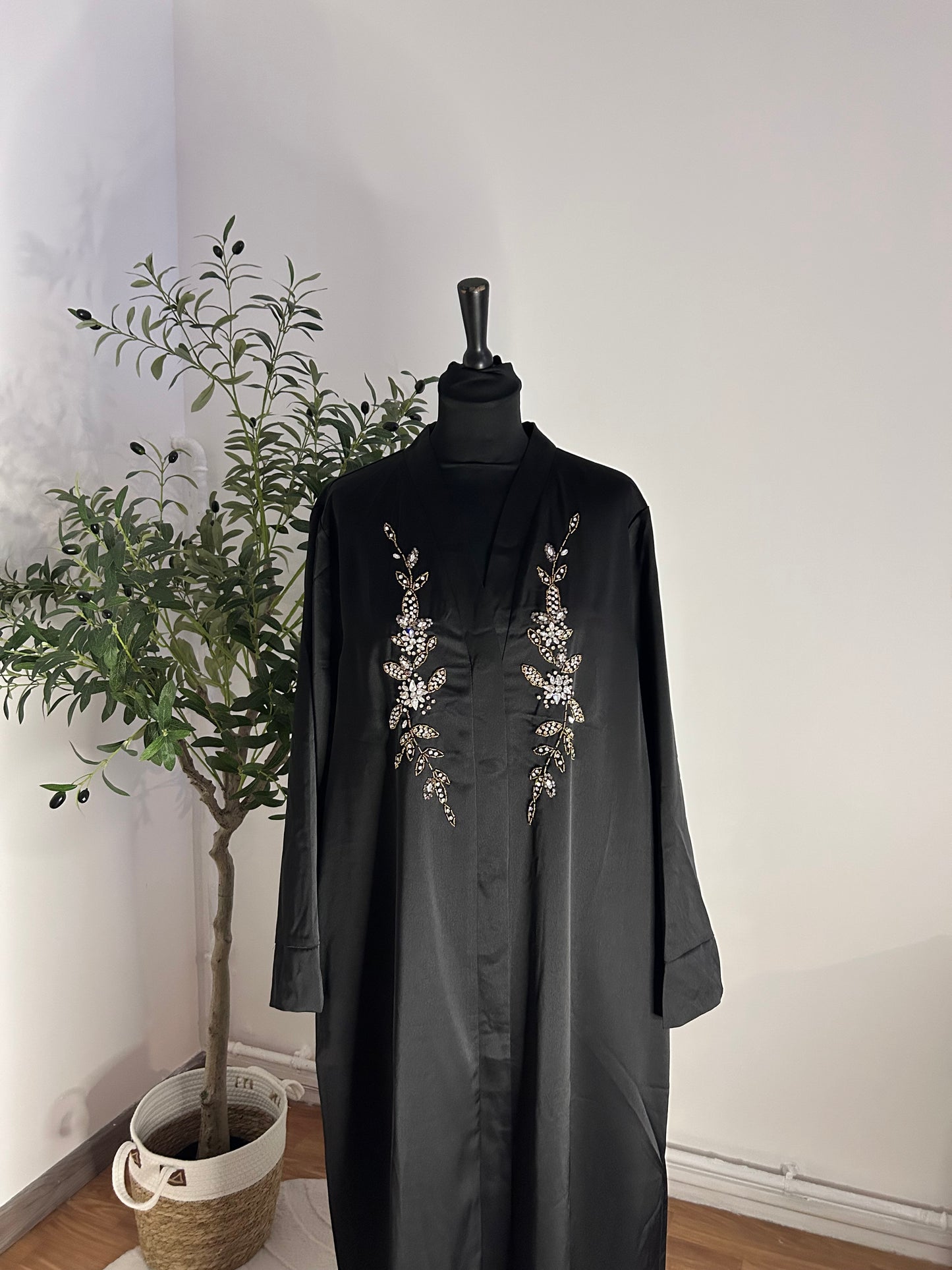 Abaya satinée noir - Fatwah