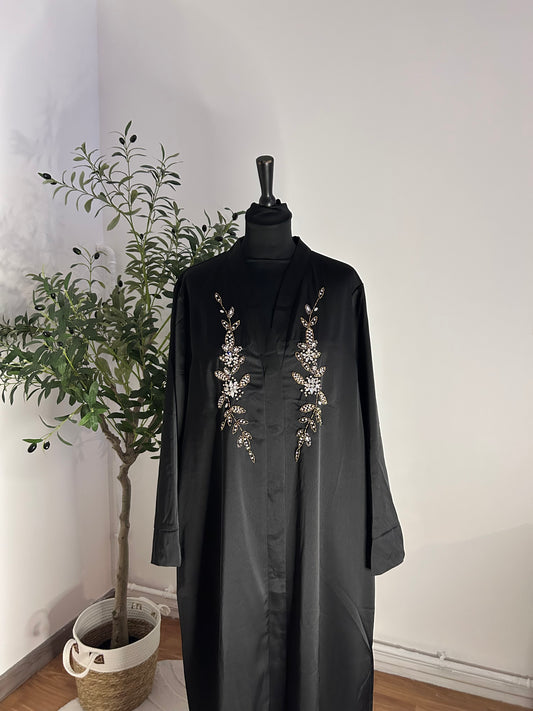 Abaya satinée noir - Fatwah